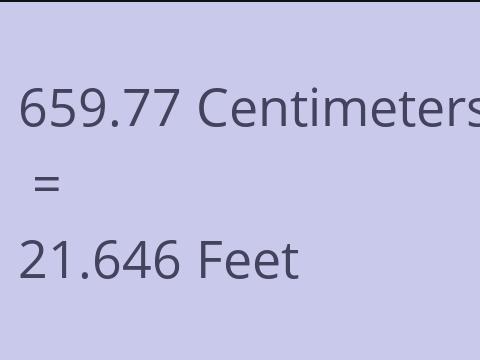 659.77 CM TO FEET