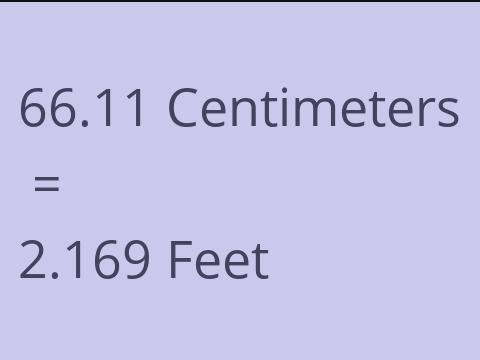 66.11 CM TO FEET