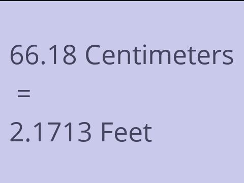 66.18 CM TO FEET