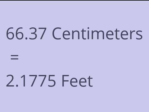 66.37 CM TO FEET