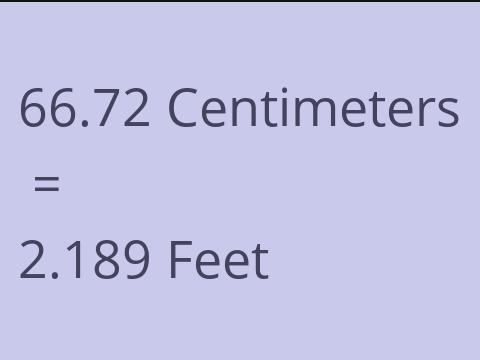 66.72 CM TO FEET