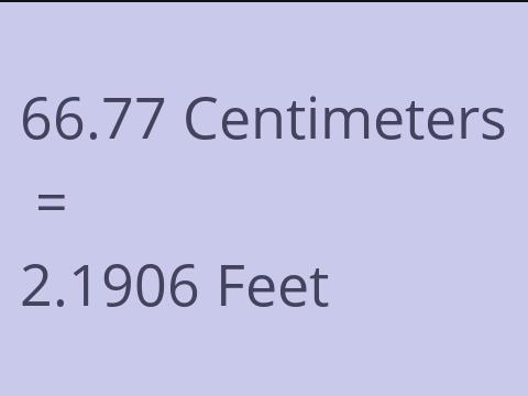 66.77 CM TO FEET