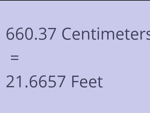 660.37 CM TO FEET