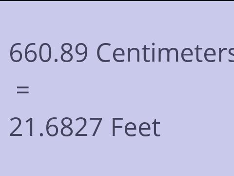 660.89 CM TO FEET