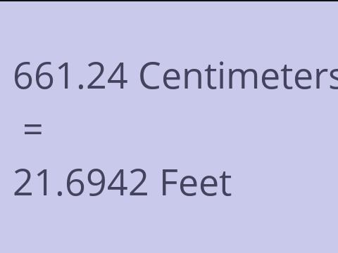 661.24 CM TO FEET