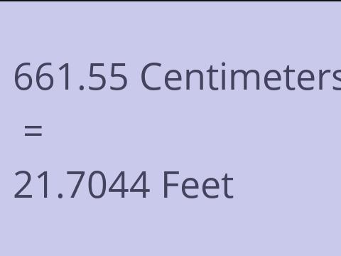 661.55 CM TO FEET