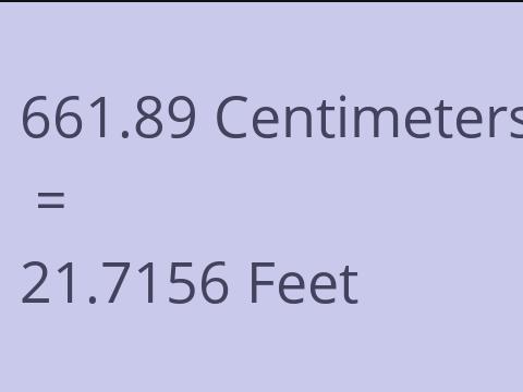 661.89 CM TO FEET