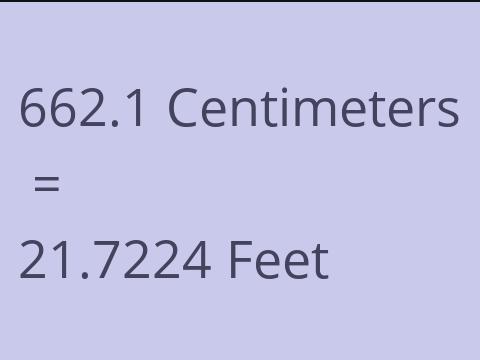 662.1 CM TO FEET