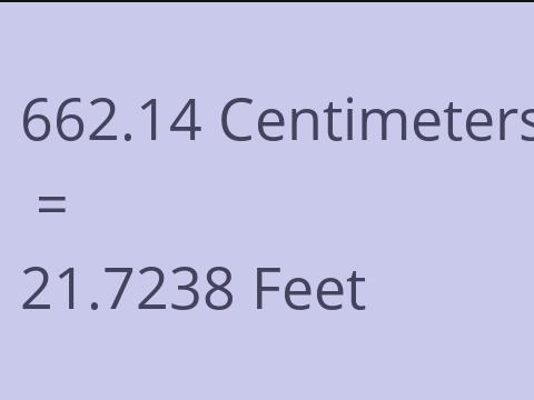 662.14 CM TO FEET