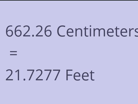 662.26 CM TO FEET