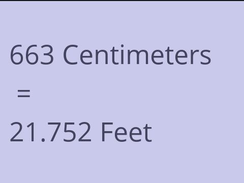 663 CM TO FEET