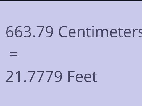 663.79 CM TO FEET