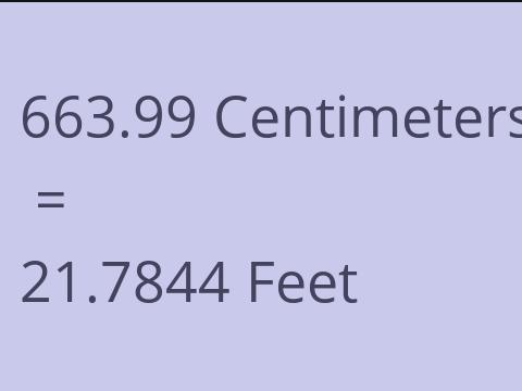 663.99 CM TO FEET