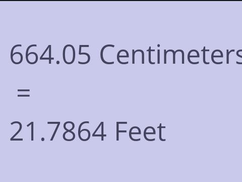 664.05 CM TO FEET