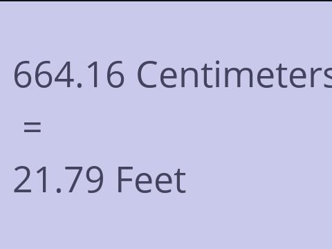 664.16 CM TO FEET