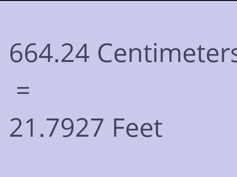 664.24 CM TO FEET