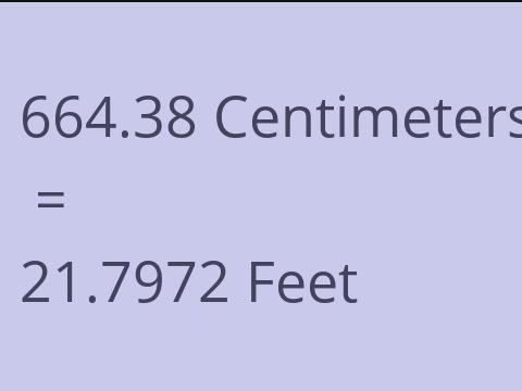 664.38 CM TO FEET