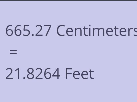 665.27 CM TO FEET