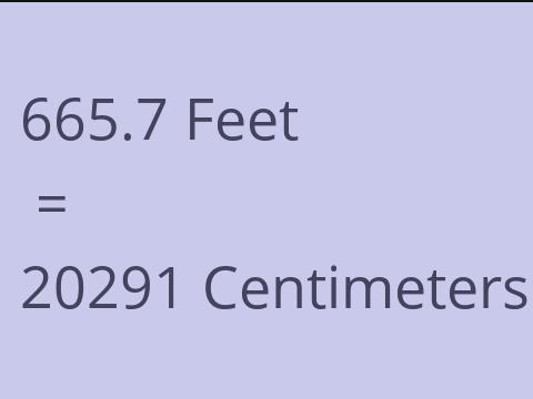 665.7 FEET TO CM