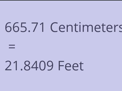 665.71 CM TO FEET