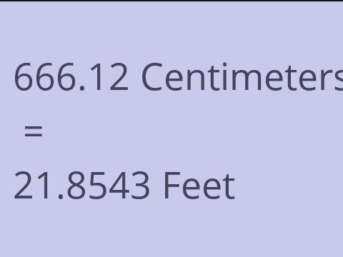 666.12 CM TO FEET