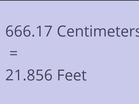 666.17 CM TO FEET