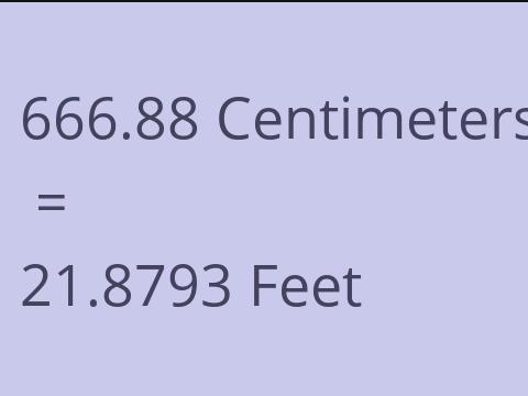 666.88 CM TO FEET