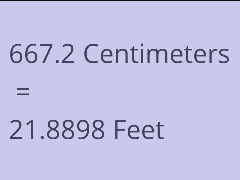 667.2 CM TO FEET