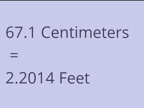 67.1 CM TO FEET