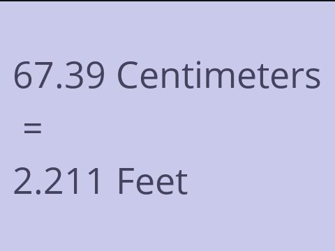 67.39 CM TO FEET