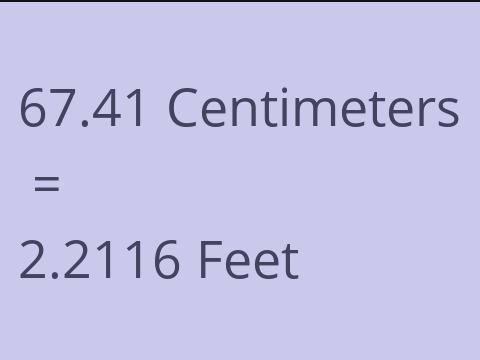 67.41 CM TO FEET