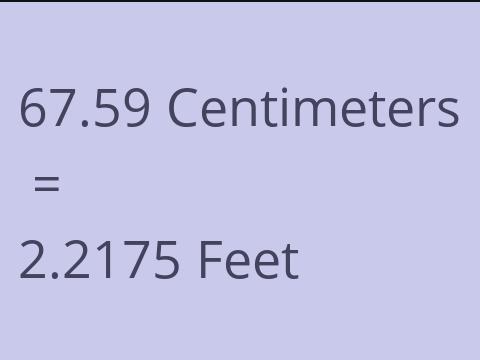 67.59 CM TO FEET