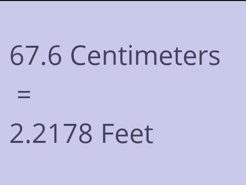 67.6 CM TO FEET