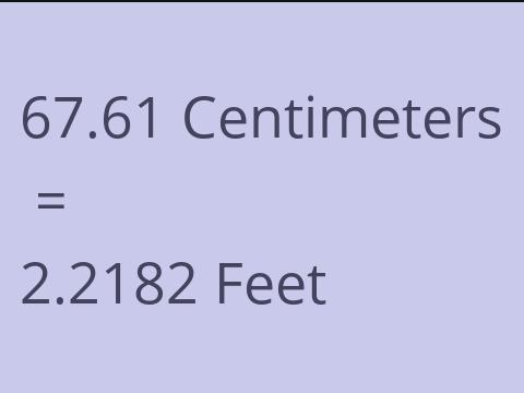 67.61 CM TO FEET