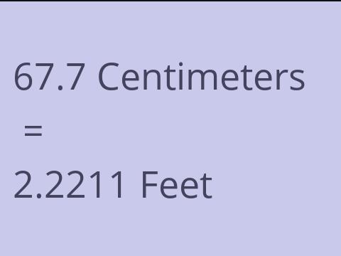 67.7 CM TO FEET