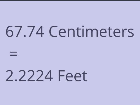 67.74 CM TO FEET