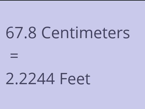 67.8 CM TO FEET