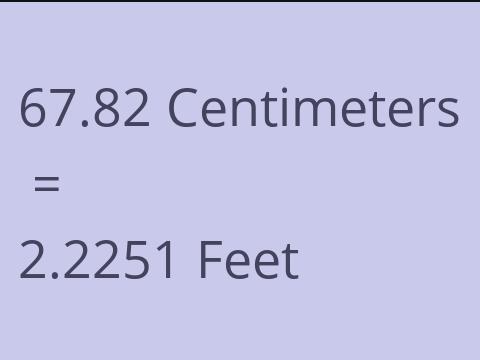 67.82 CM TO FEET