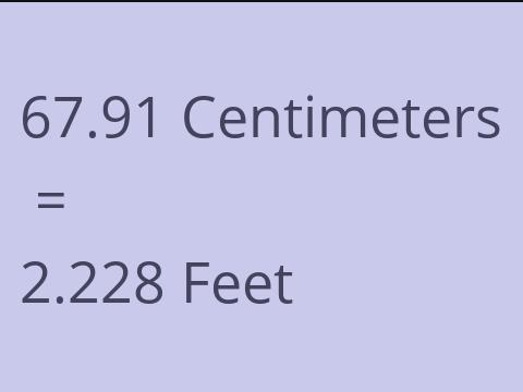 67.91 CM TO FEET