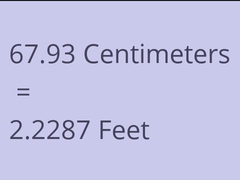 67.93 CM TO FEET