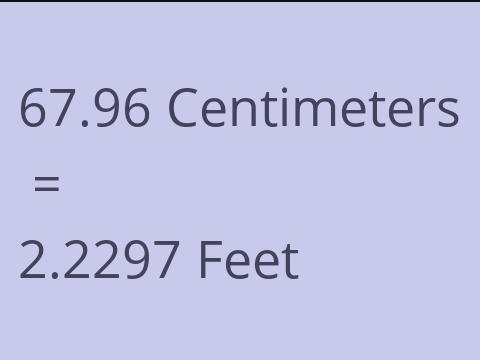 67.96 CM TO FEET