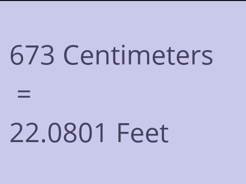 673 CM TO FEET