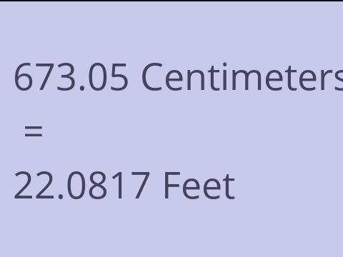 673.05 CM TO FEET