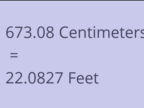 673.08 CM TO FEET