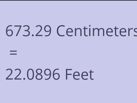 673.29 CM TO FEET