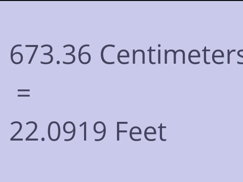 673.36 CM TO FEET