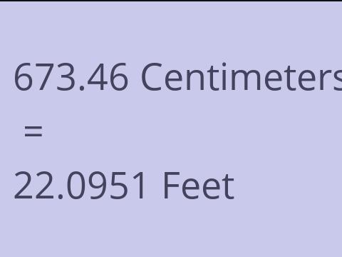 673.46 CM TO FEET