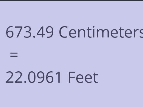 673.49 CM TO FEET