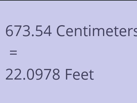 673.54 CM TO FEET