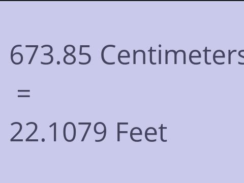 673.85 CM TO FEET